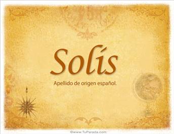 Origen y significado de Solís