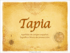 Origen y significado de Tapia