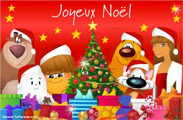 Ecard de Navidad en idioma francés
