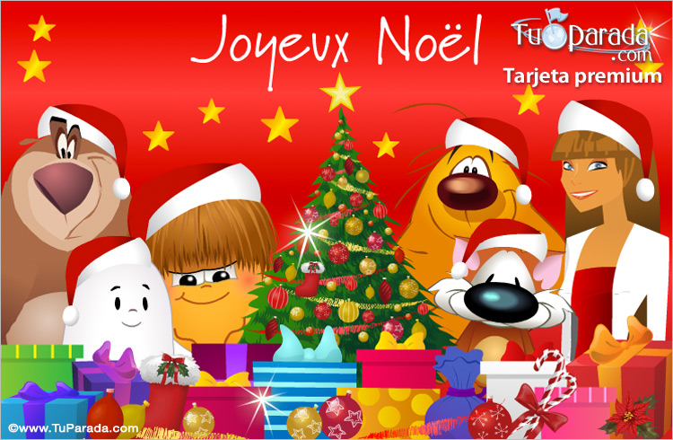 Ecard de Navidad en idioma francés