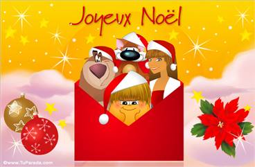 Tarjeta de Navidad en francés