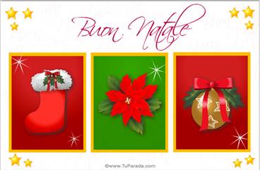 Tarjetas de Navidad en idioma italiano - Postales en italiano, ecards  navideñas en lengua italiana.