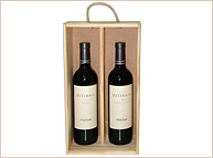 Estuche de madera con 2 vinos Estiba.