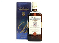 Whisky Ballantines en estuche.
