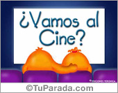Tarjeta ¿Vamos al cine?