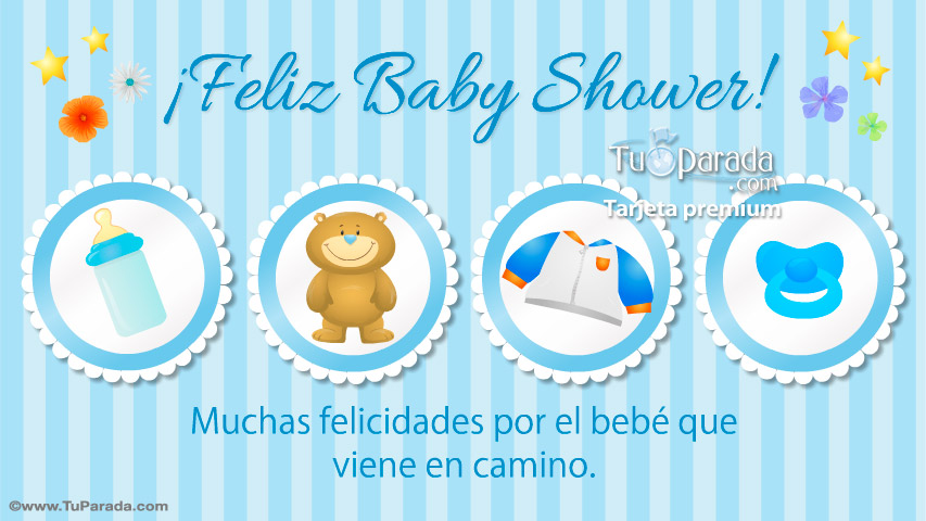 Muy Feliz Baby Shower celeste