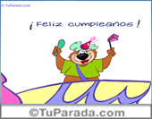 Tarjeta con torta sorpresa