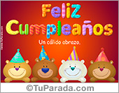 Tarjeta de ositos de cumpleaños
