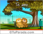 Tarjeta virtual de osos en el parque