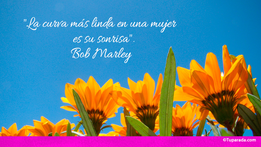 La curva más linda - Frase de Bob Marley