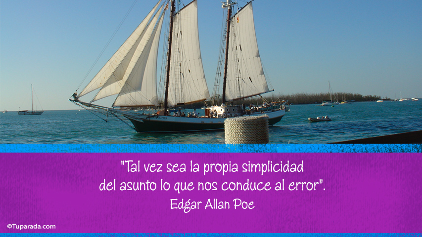 La simplicidad - Frase de Edgar Allan Poe