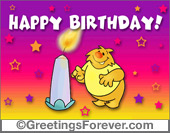 Happy birthday with a candle