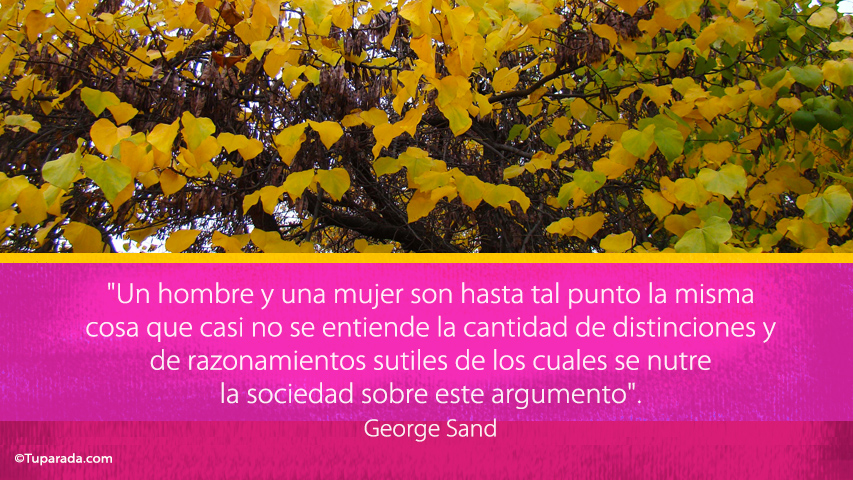 Un hombre y una mujer - Frase de George Sand
