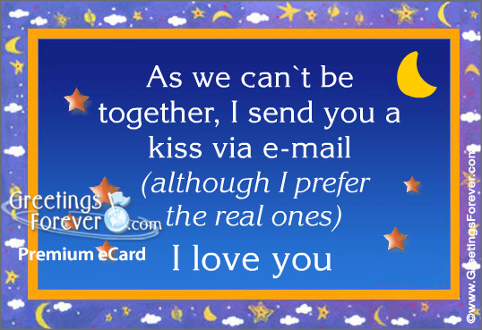 Tarjeta - A kiss via e-mail
