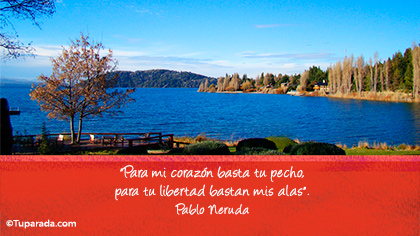 Tarjeta de Pablo Neruda