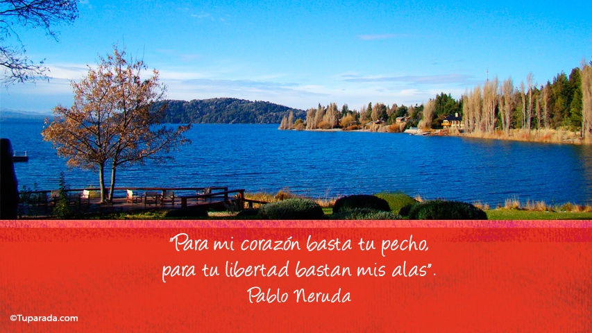 Para mi corazón y para tu libertad - Frase de Pablo Neruda