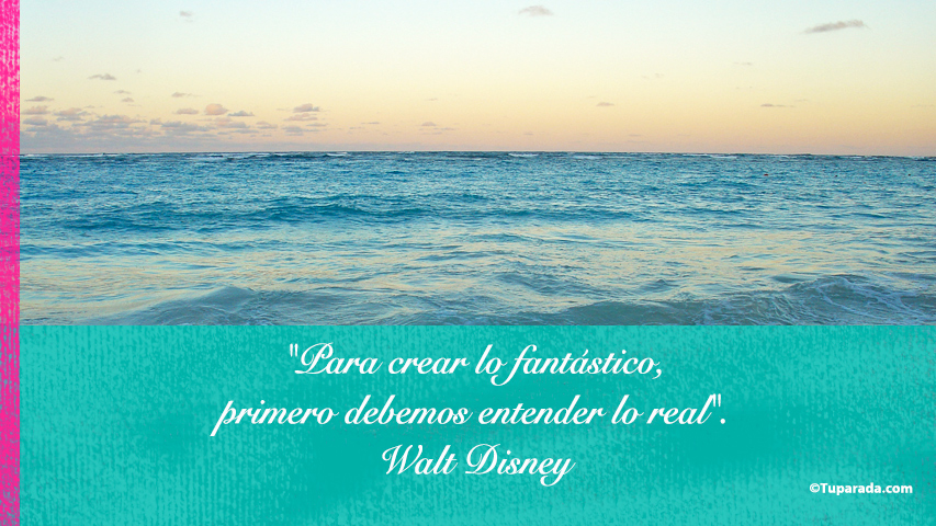 Entender la realidad - Frase de Walt Disney