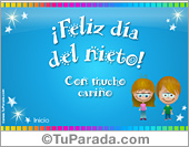 Tarjeta para el día del nieto