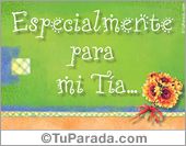 Especialmente para mi tía