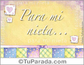 Para mi nieta...