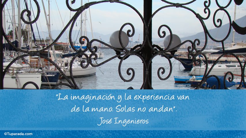 La imaginación y la experiencia - Frase de José Ingenieros