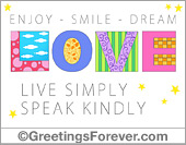 Love, live simply