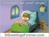 Good night ecard with little bear - Good Night, ecards