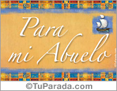 Tarjeta para mi abuelo