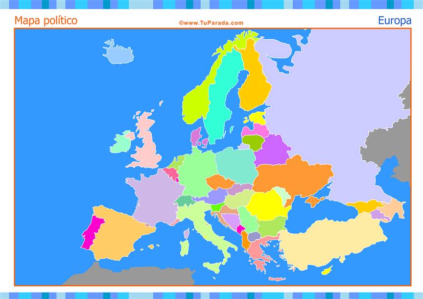 Mapa de Europa para completar