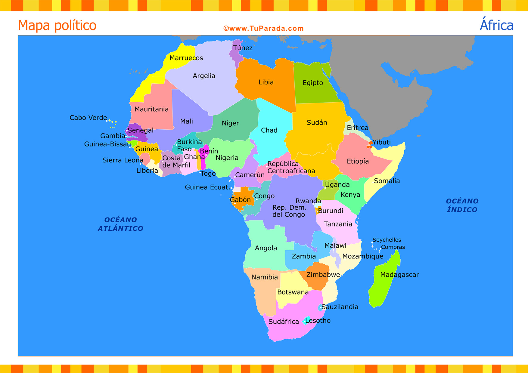 Mapa De Africa Con Nombres Y Division Politica Para Imprimir Canvas Cloud Hot Girl 4755