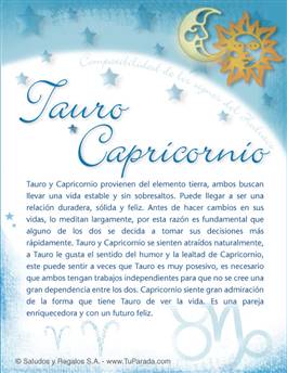 Tauro con Capricornio