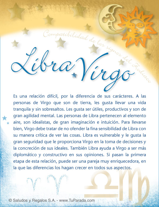 Tarjeta - Libra con Virgo