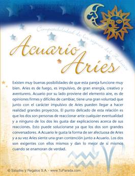 Tarjetas De La Compatibilidad Del Signo Acuario Compatibilidades