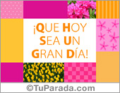 Tarjeta para desear un gran día