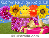 Tarjeta de regalo con sol