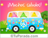 Muchos saludos sobre ruedas