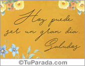 Hoy puede ser un gran día