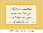 Noticias tuyas.
