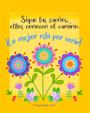 Tarjeta de Hola, saludos y buen día