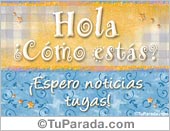 Espero noticias tuyas