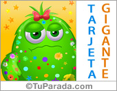 Tarjeta de te extraño gigante