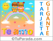 Tarjeta con mensaje especial