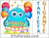 Saludo gigante de cumpleaños