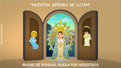 Tarjeta de Virgen y Santos
