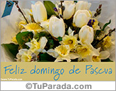Tarjeta con ramo para Pascua