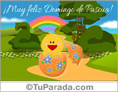 Tarjeta con huevo de Pascua