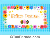 Tarjeta de feliz Pascua con guarda