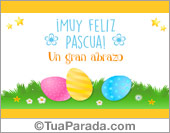 Tarjeta para Pascuas con abrazo