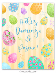 Tarjetas postales: Tarjeta de Pascua para desear un feliz día