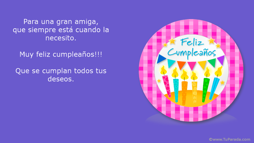 Feliz cumple amigaaaa